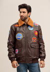 Top Gun Pilot Special Tom Cruise Sheep Leather Jacket (Unisex):