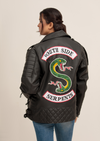 Quilted Faux Leather South-Side Serpents Jacket (Unisex) – Inspired by Jughead Jones (Riverdale)